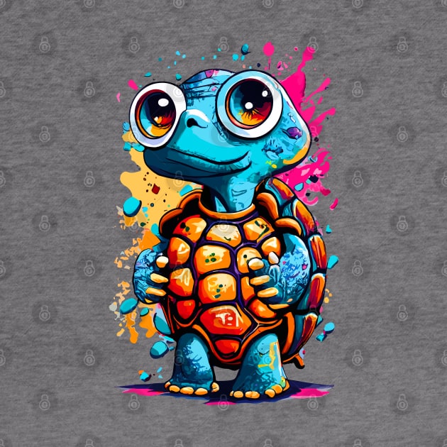 Turtle Colourful - Cute Turtle - I love Turtles by BigWildKiwi